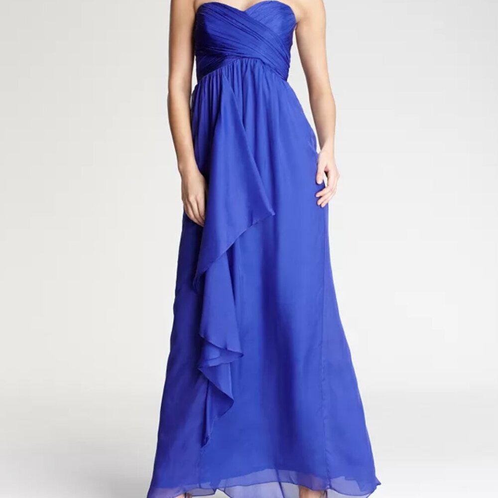 Nicole Miller New York Ruffle Strapless Gown